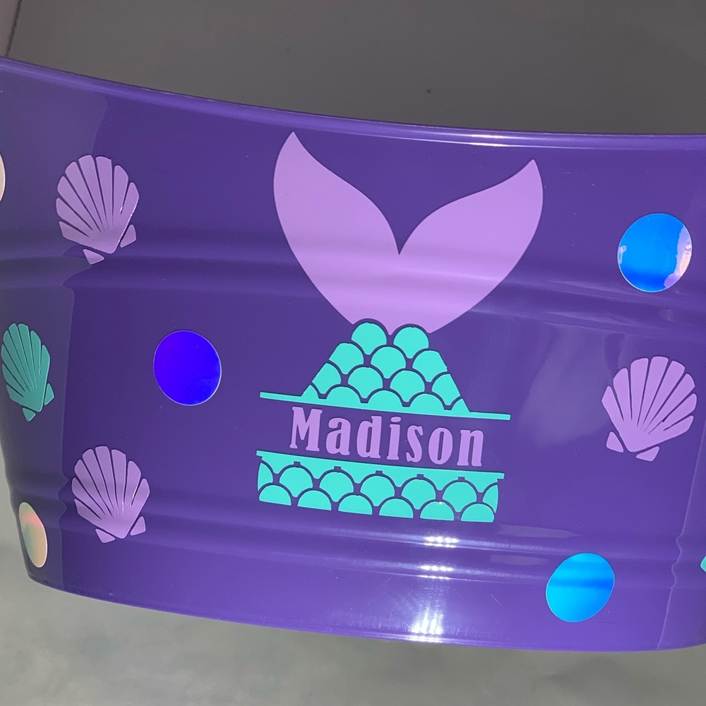 Mermaid seashell personalized easter basket